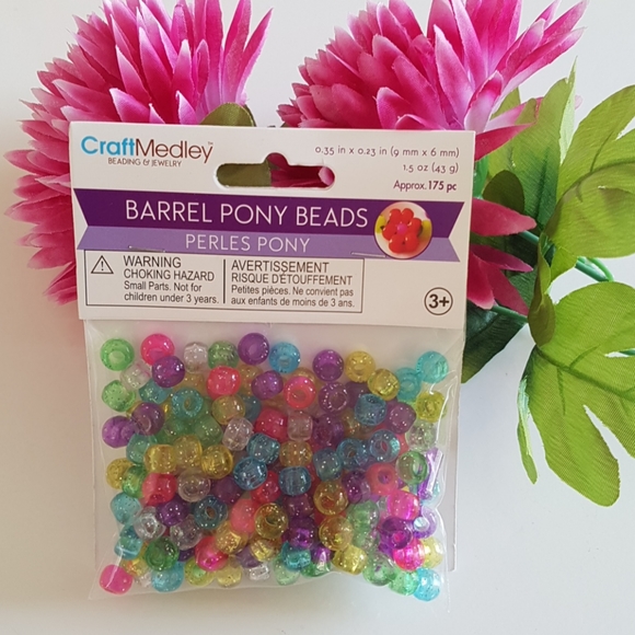 Sparkle Multi-Mix Glass Seed Beads (9mm x 6mm)